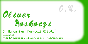 oliver moskoczi business card